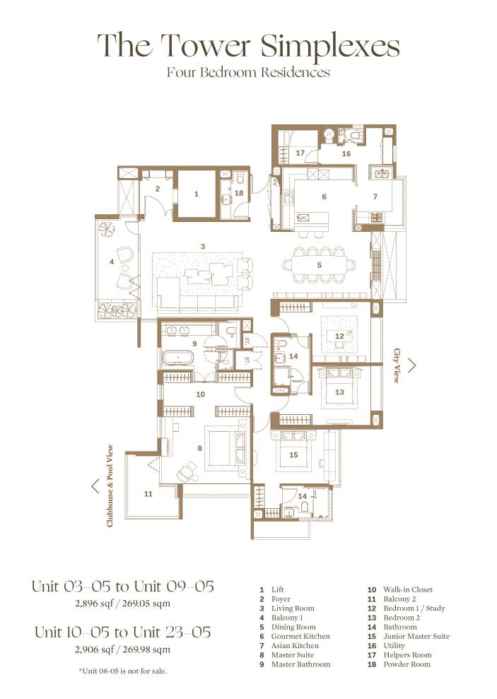 Draycott Eight Stack 5 4-bedroom floorplan